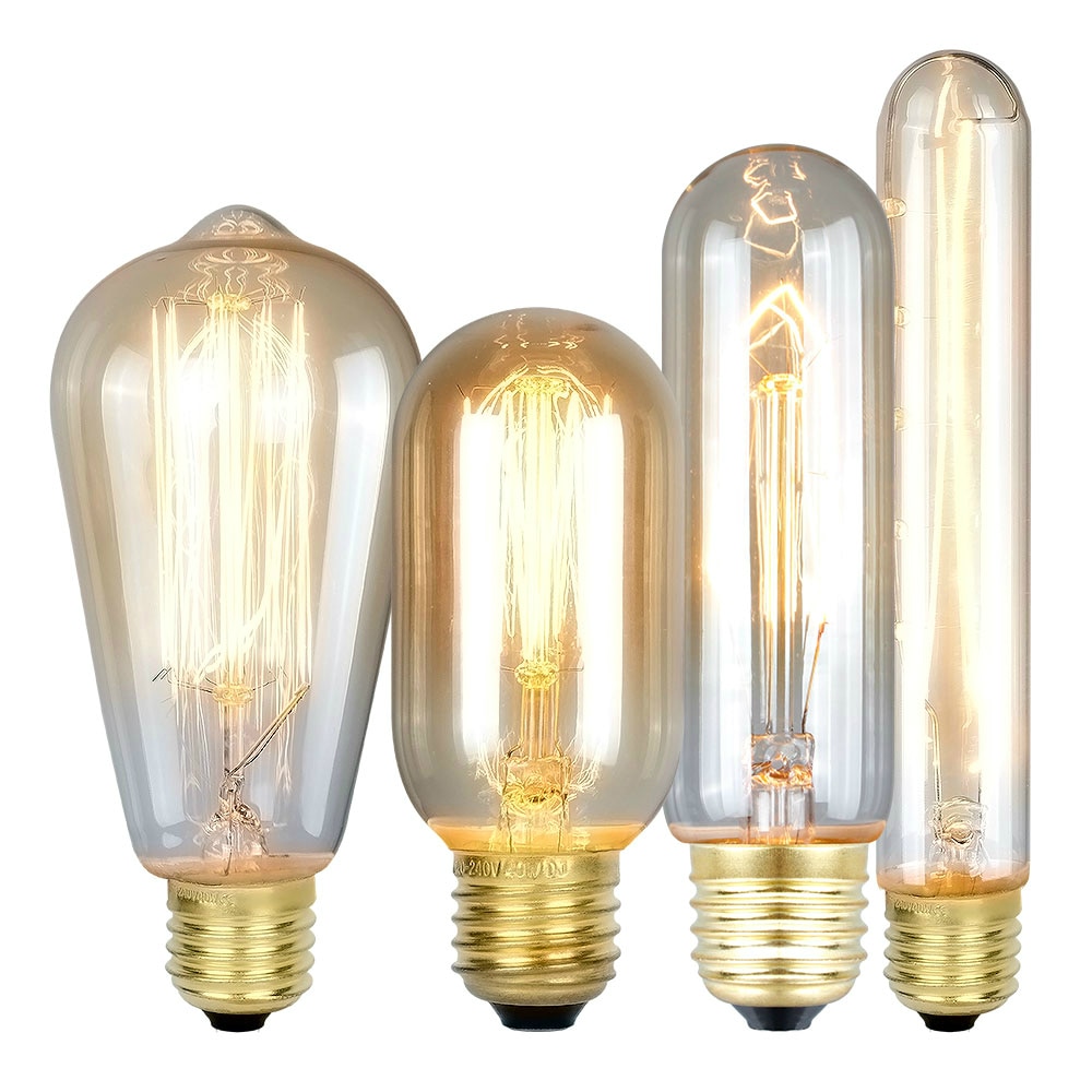 에디슨 전구 빈티지 램프 백열 전구 레트로 램프 산업 전구 장식, 집 조명 E27 85-260V 40W